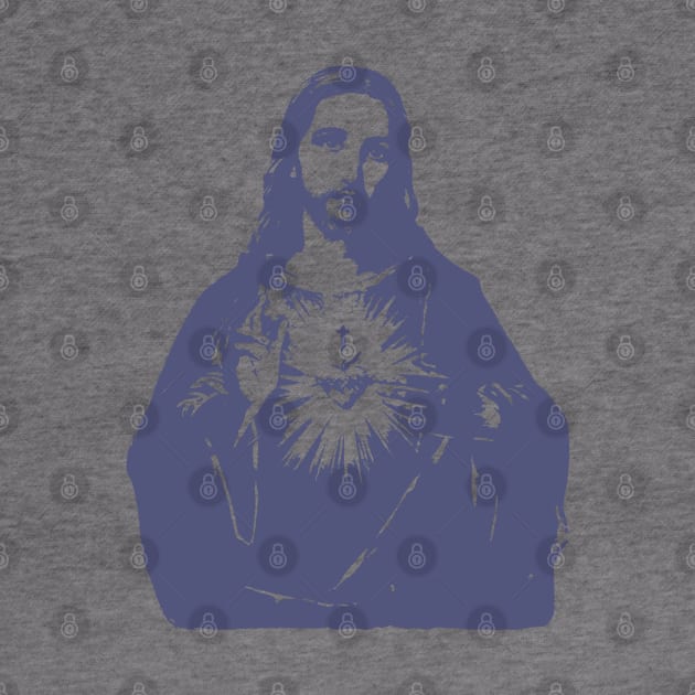 Jesus Monochromatic Purple Image on Light Background by Brasilia Catholic